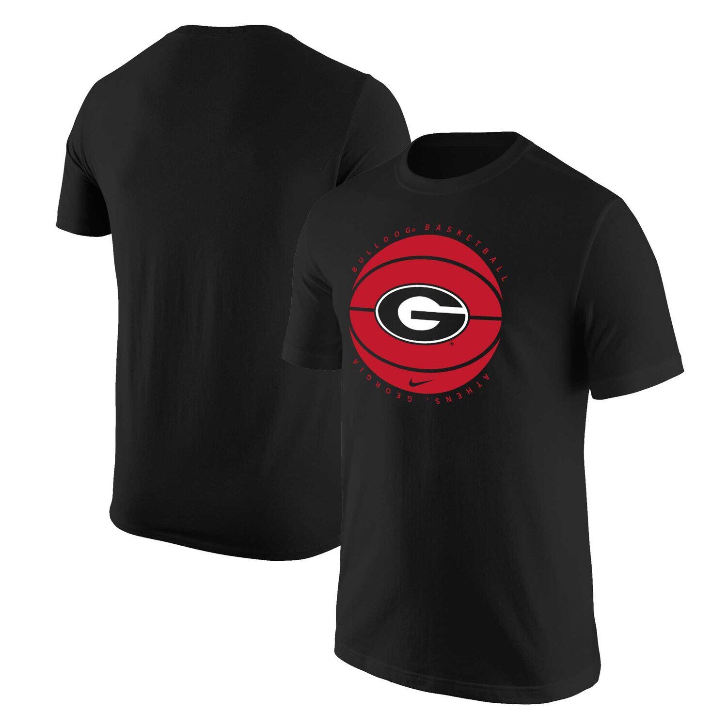 

Мужская черная баскетбольная футболка с логотипом Georgia Bulldogs Nike, Черный