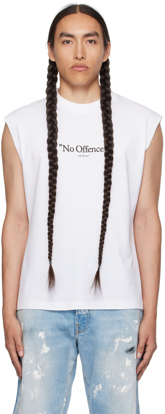 

Off-White Белая майка No Offense
