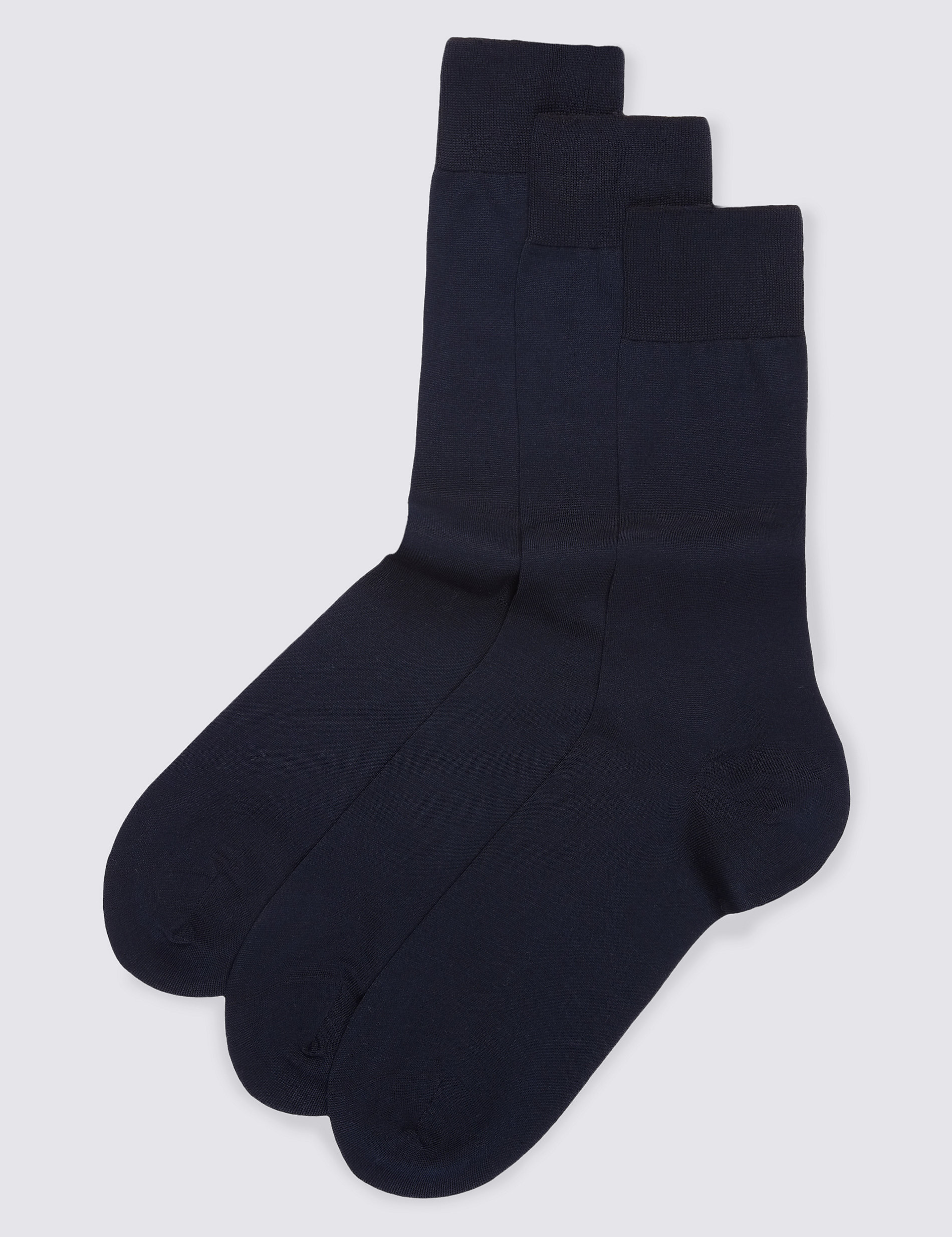 Носки из чистого хлопка, 3 шт. Marks & Spencer носки женские из чистого хлопка 4 пары