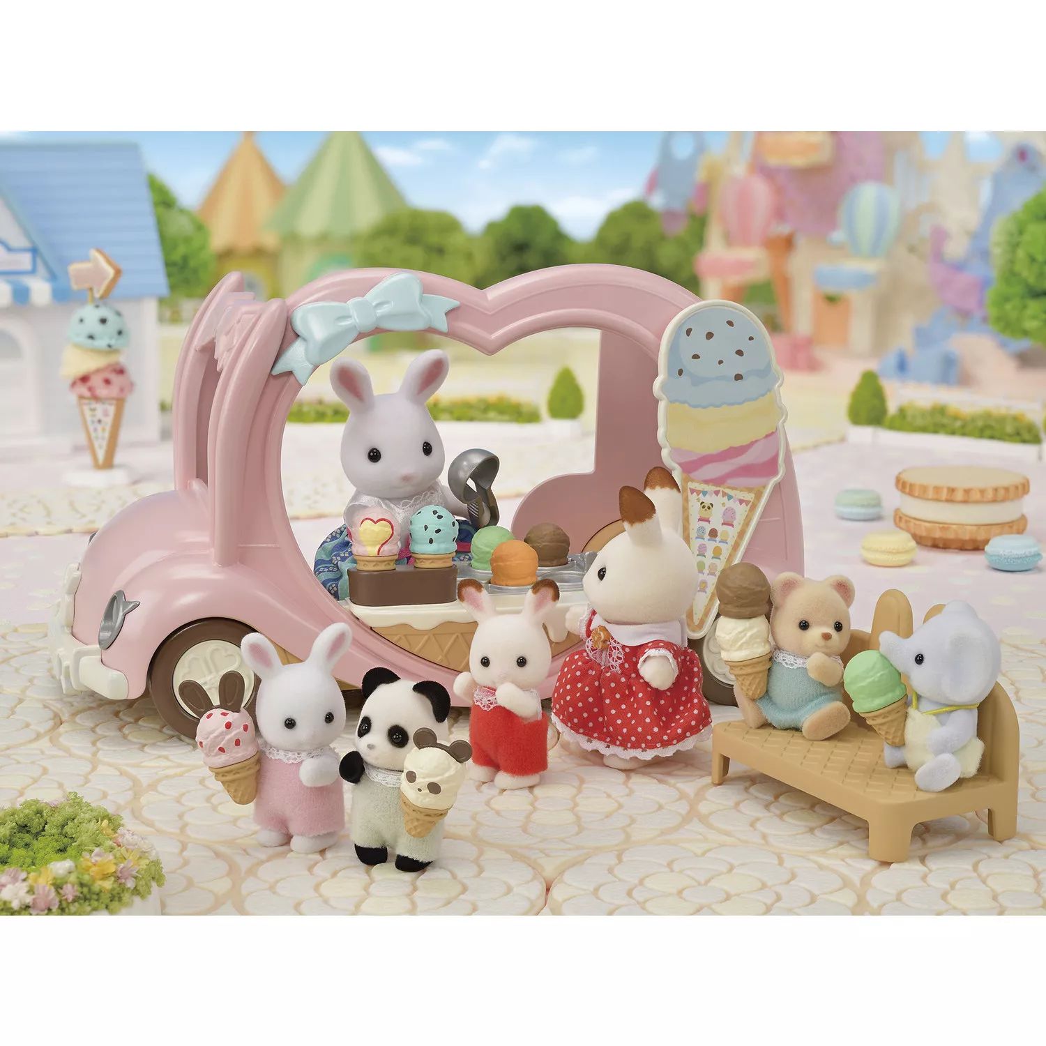 Игрушечный автомобиль Calico Critters Ice Cream Van для кукол Calico  Critters – купить с доставкой из-за рубежа через платформу «CDEK.Shopping»