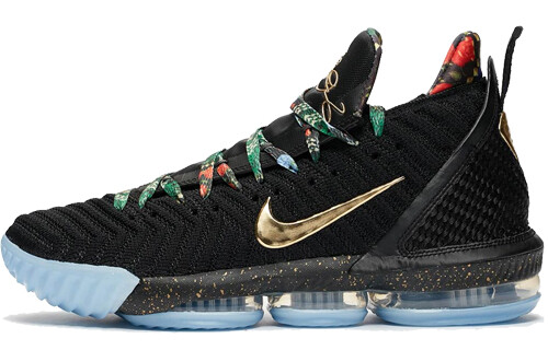 

Унисекс Баскетбольные кроссовки Nike Lebron 16 Черный/Золотой металлик/Розовый мороз