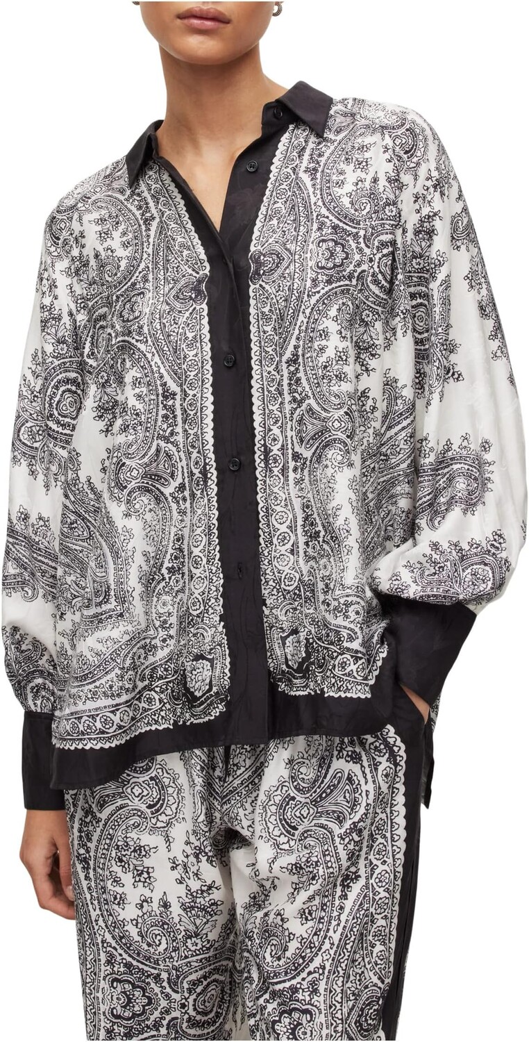 

Рубашка Оана Рафаэла AllSaints, цвет Off-White/Black