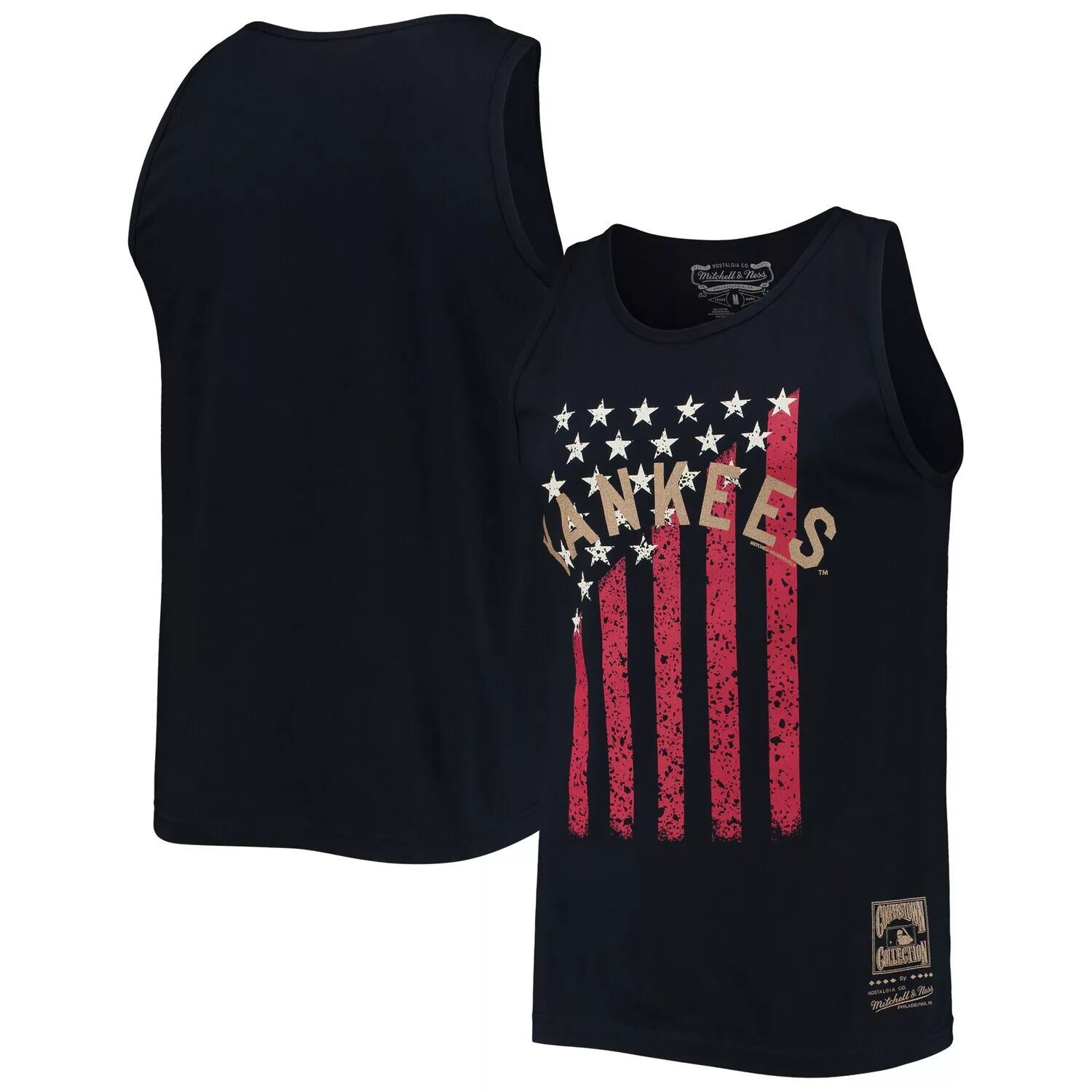 

Мужская темно-синяя майка Mitchell & Ness New York Yankees Cooperstown Collection Stars and Stripes