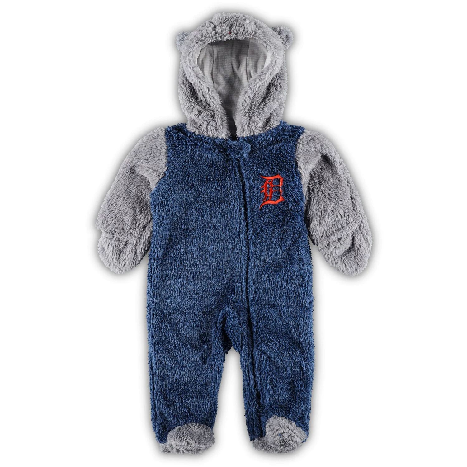 Темно-синяя/серая детская одежда для новорожденных и младенцев Detroit  Tigers Game Nap Teddy с флисовой овсянкой и молнией во всю длину Outerstuff  – купить по выгодным ценам с доставкой из-за рубежа через сервис «