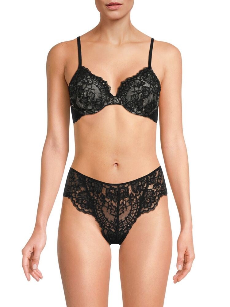 

Кружевной бюстгальтер с полной чашкой Belle Fleur Wolford, черный