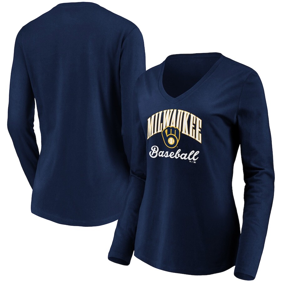 

Футболка с длинным рукавом Fanatics Branded Milwaukee Brewers, нави