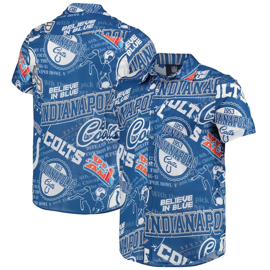 

Рубашка FOCO Indianapolis Colts, роял