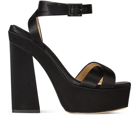 

Атласные босоножки Gaia 140 Jimmy Choo, черный