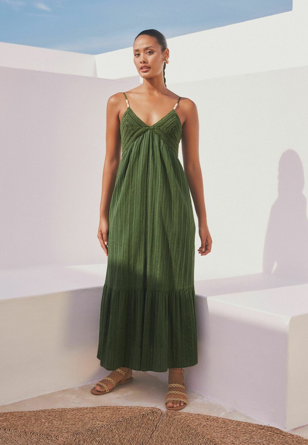 

Платье макси SUMMER Next, цвет khaki green