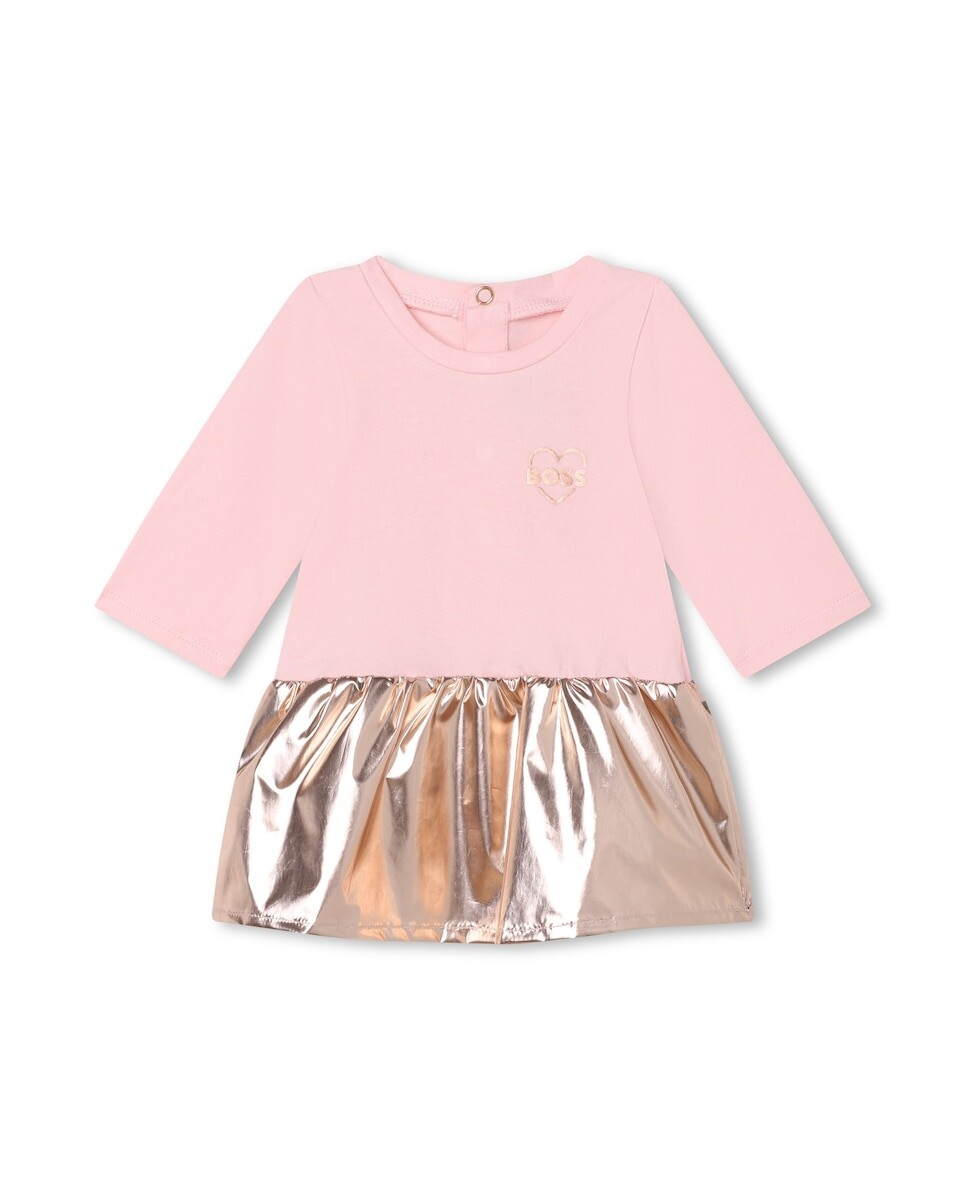 

Платье для девочки розовое с фантазией BOSS Kidswear, розовый