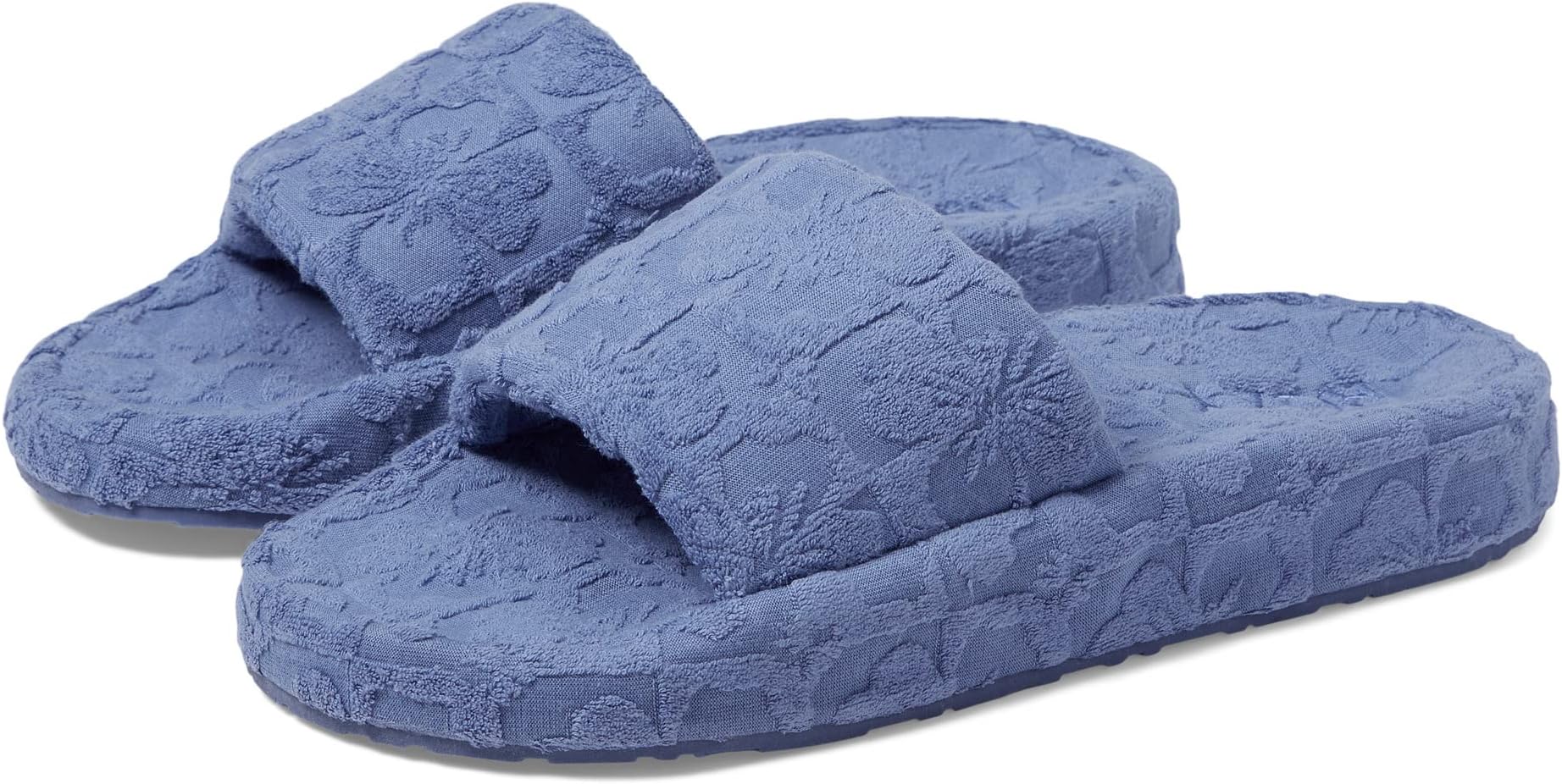 Сандалии на плоской подошве Slippy Terry Cloth Sandals Roxy, цвет Blue Indigo