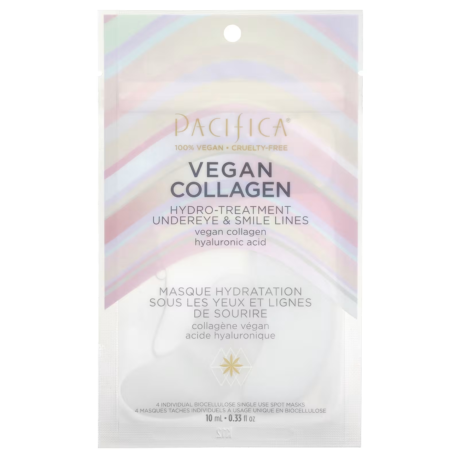 цена Патчи Pacifica Vegan Collagen Hydro-Treatment Undereye & Smile Lines, 4 патча