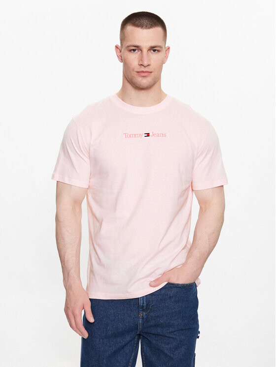 

Футболка стандартного кроя Tommy Jeans, розовый