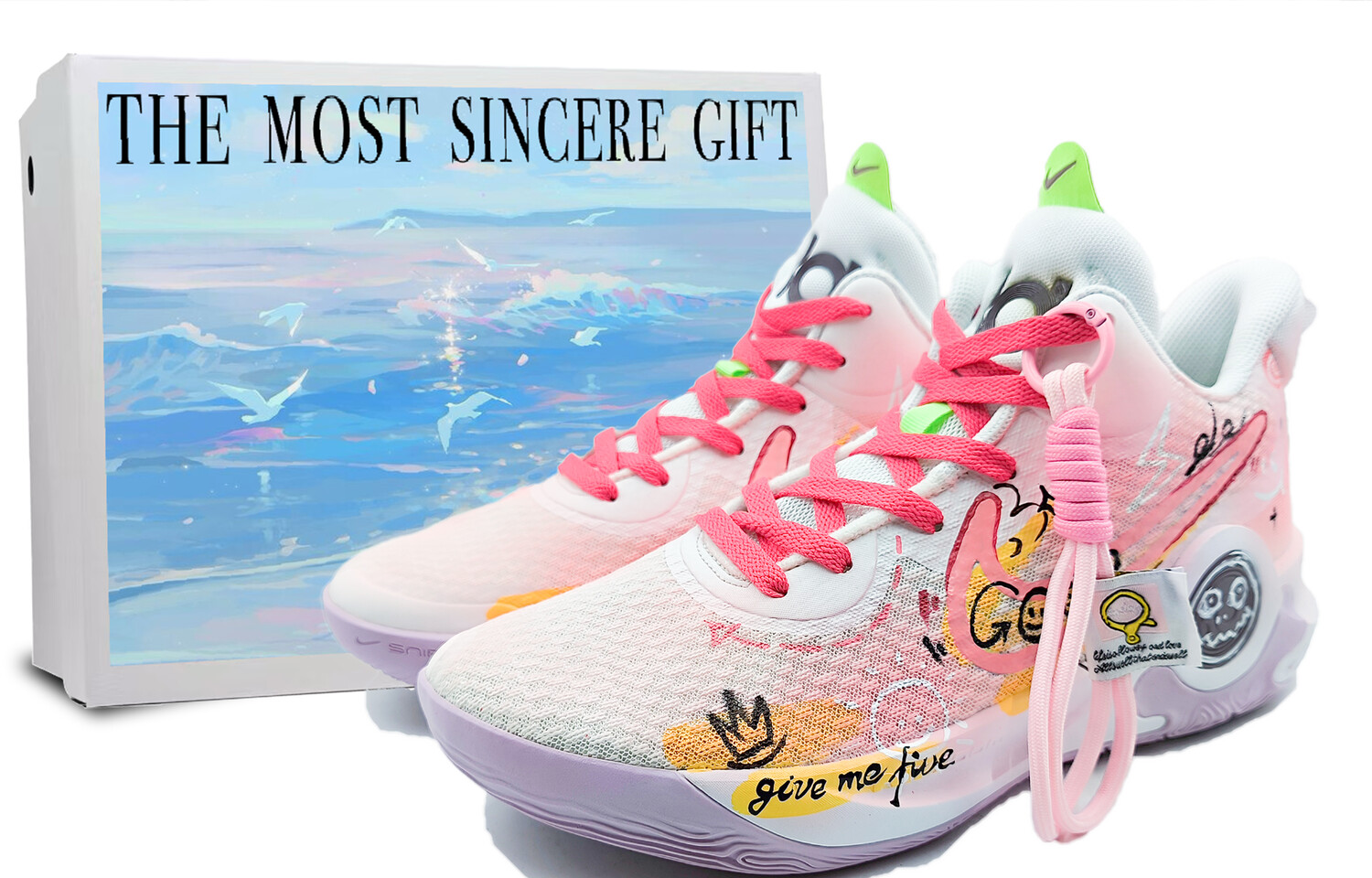 

Кроссовки Nike KD Trey 5 IX Vintage Basketball Shoes Unisex Mid-top Pink, розовый