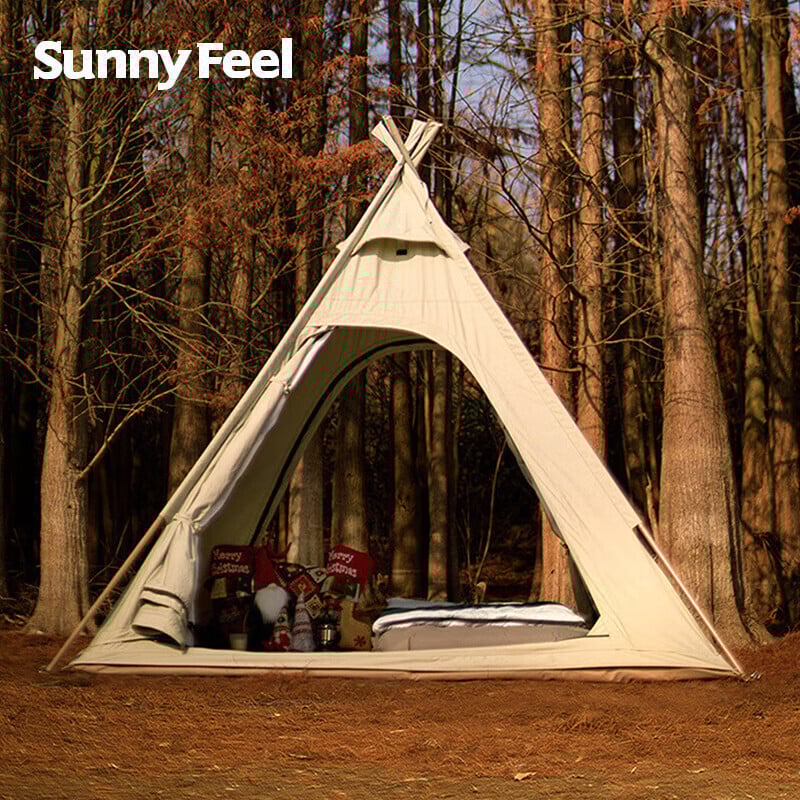 

Sunnyfeel уличная палатка для кемпинга с ромбовидным навесом/бежевая индийская хлопковая палатка 220*220*200 см