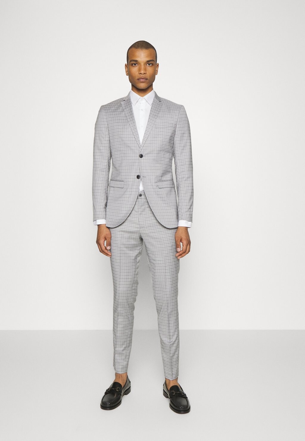 

Костюм JPRFRANCO CHECK Jack & Jones, светло-серый меланж