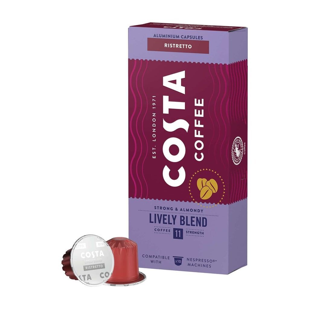 

Кофе в капсулах Costa Coffee Lively Blend, совместимый с Nespresso RISTRETTO, 10 капсул sarcia.eu