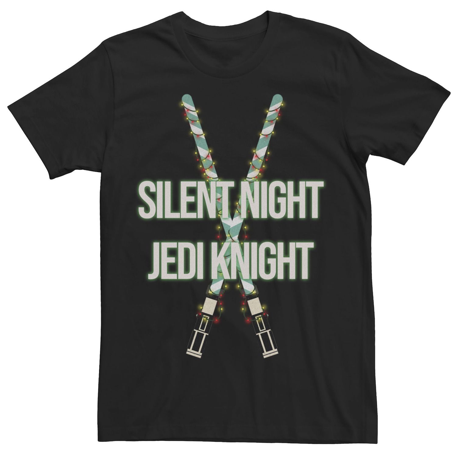 Мужская футболка с рисунком «Рождество Тихая ночь рыцарь-джедай» световые мечи Star Wars
