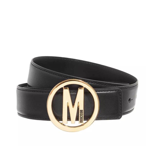 Ремень logo buckle belt smooth leather/gold Moschino, черный first layer cowhide leather belt hollow smooth automatic plate buckle men business youth travel shopping high quality jeans belt