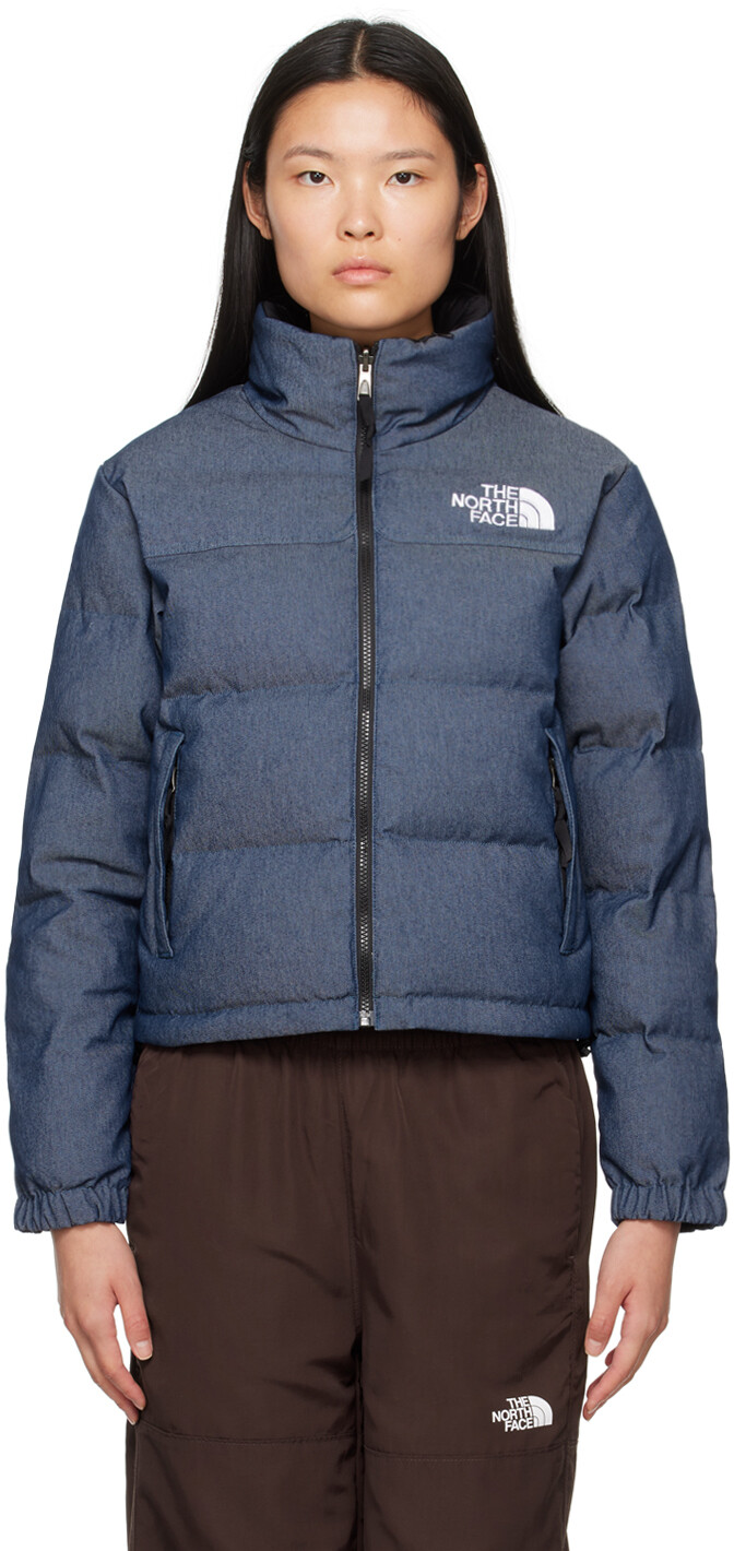 

Navy 92 Nuptse Двусторонний джинсовый пуховик Джинсовый синий/TNF черный The North Face