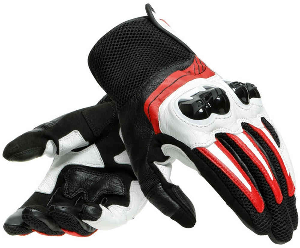 Мотоциклетные перчатки унисекс Mig 3 Dainese, черный/белый/красный цена и фото