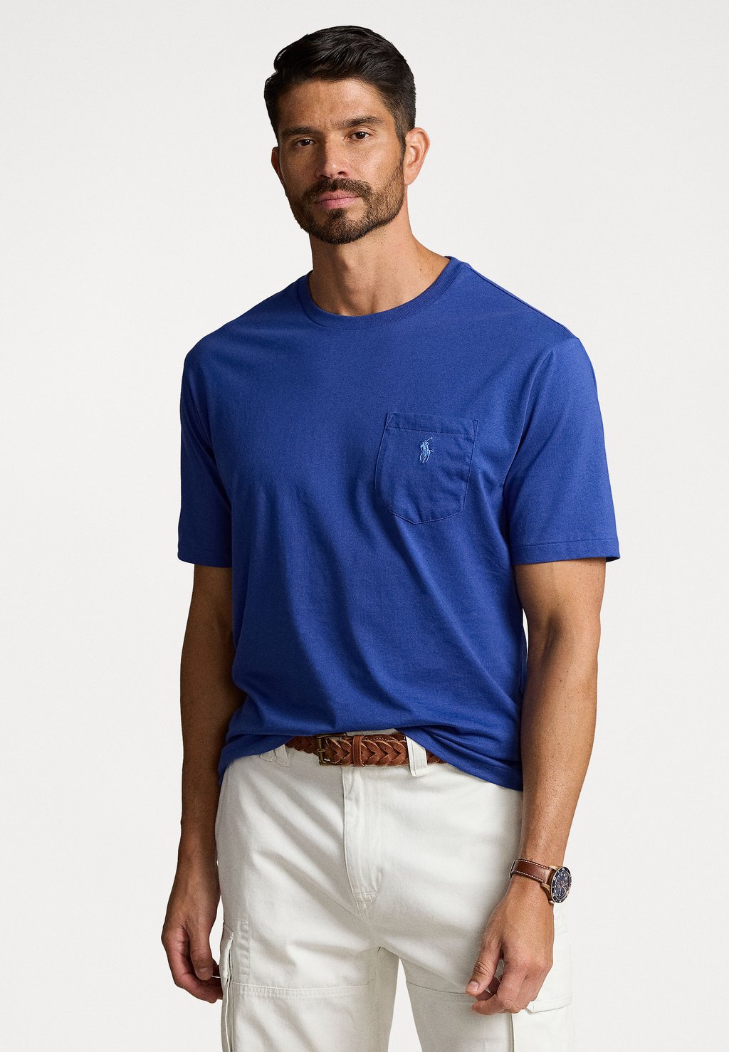 Базовая футболка Polo Ralph Lauren Big & Tall, Королевский синий низкие кроссовки aera lace unisex polo ralph lauren мягкий серый черный королевский