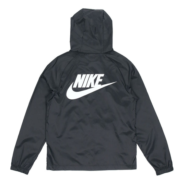 цена Куртка Nike Back Large Logo Zipper hooded track Jacket Black, черный