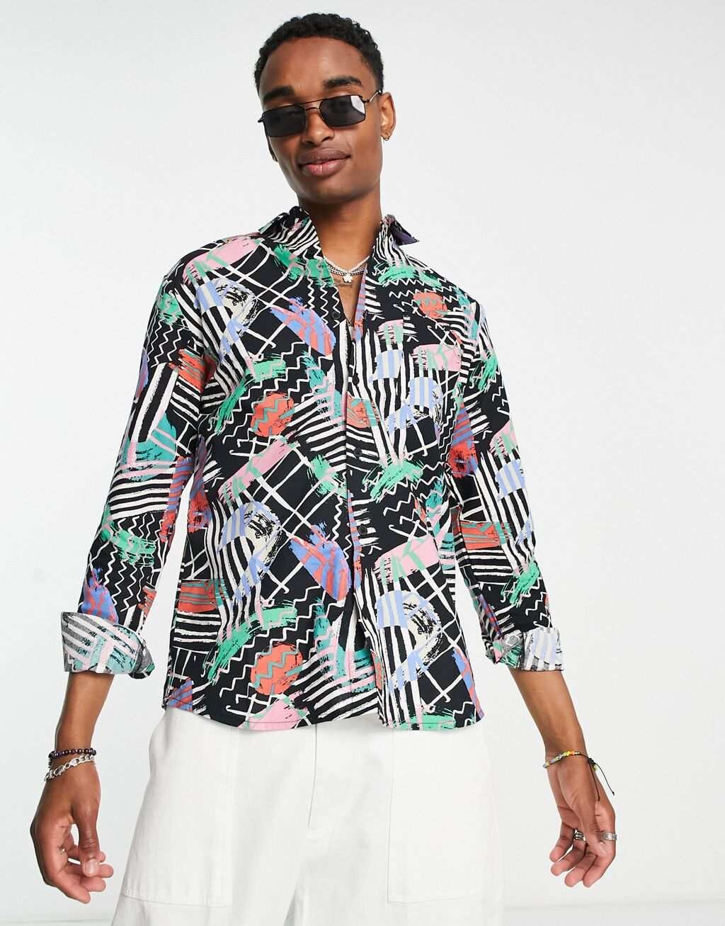 

Рубашка с длинными рукавами и графическим принтом ASOS MADE IN KENYA