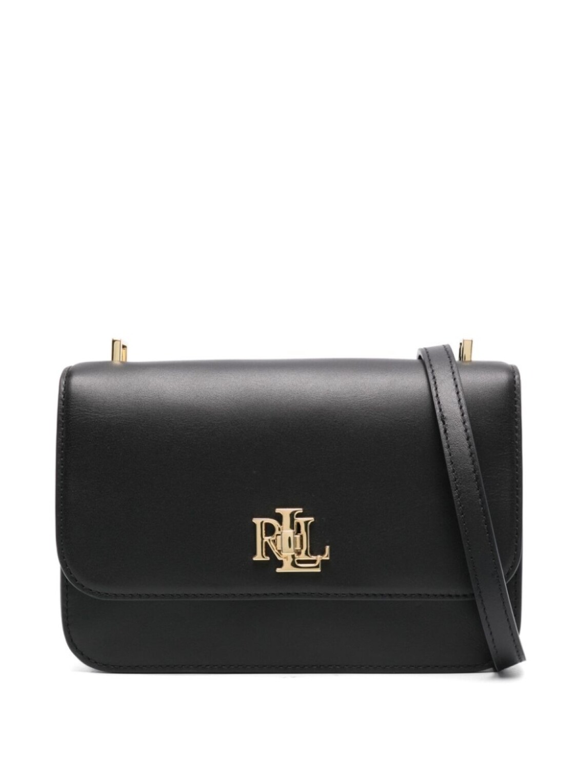 

Lauren Ralph Lauren кожаная сумка через плечо с логотипом, черный