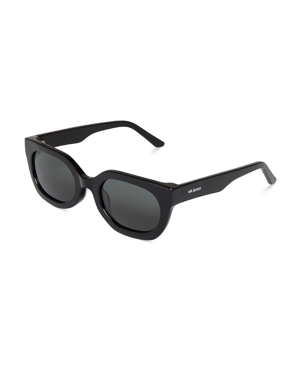 цена Солнцезащитные очки-унисекс Mr Boho в черной ацетатной оправе с классическими линзами Mr. Boho, черный