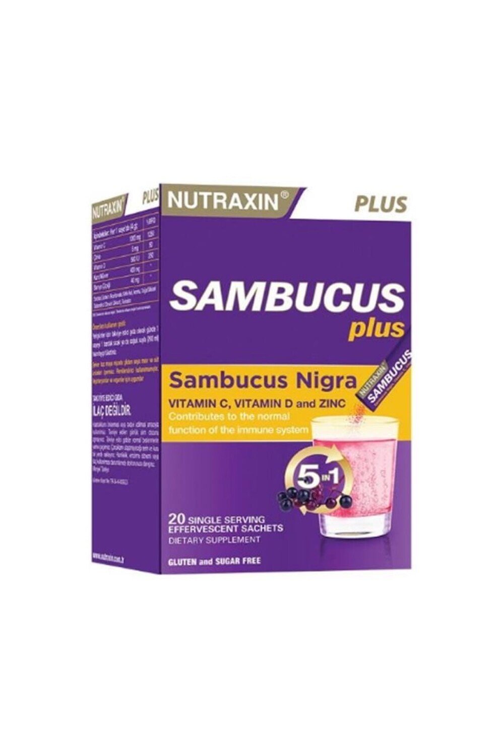

Nutraxin Sambucus Plus Nigra 20 шипучих саше