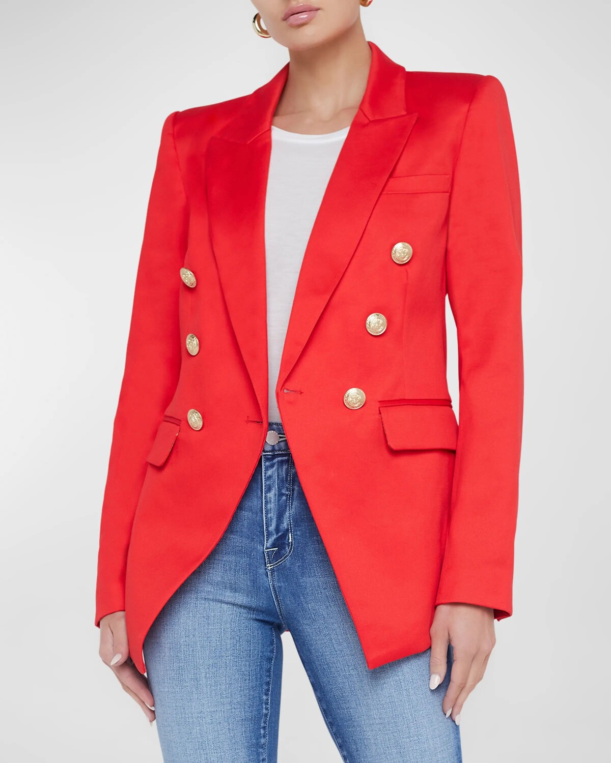 

Длинный двубортный пиджак Kendi L'Agence, цвет High Risk Redtoile Lining