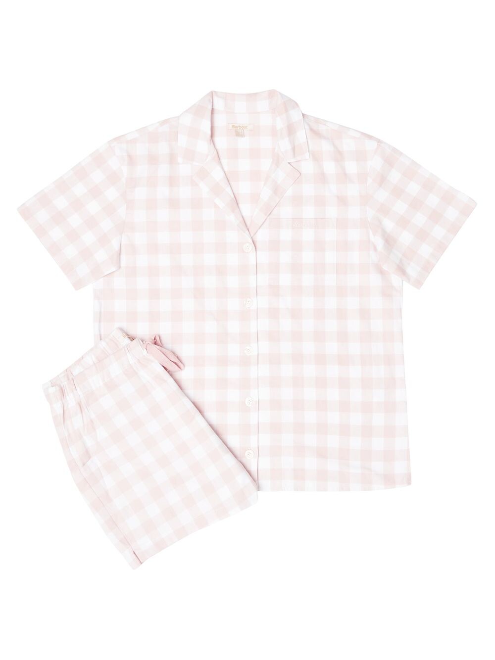 

Короткая пижама из двух предметов Etta Gingham Barbour, розовый