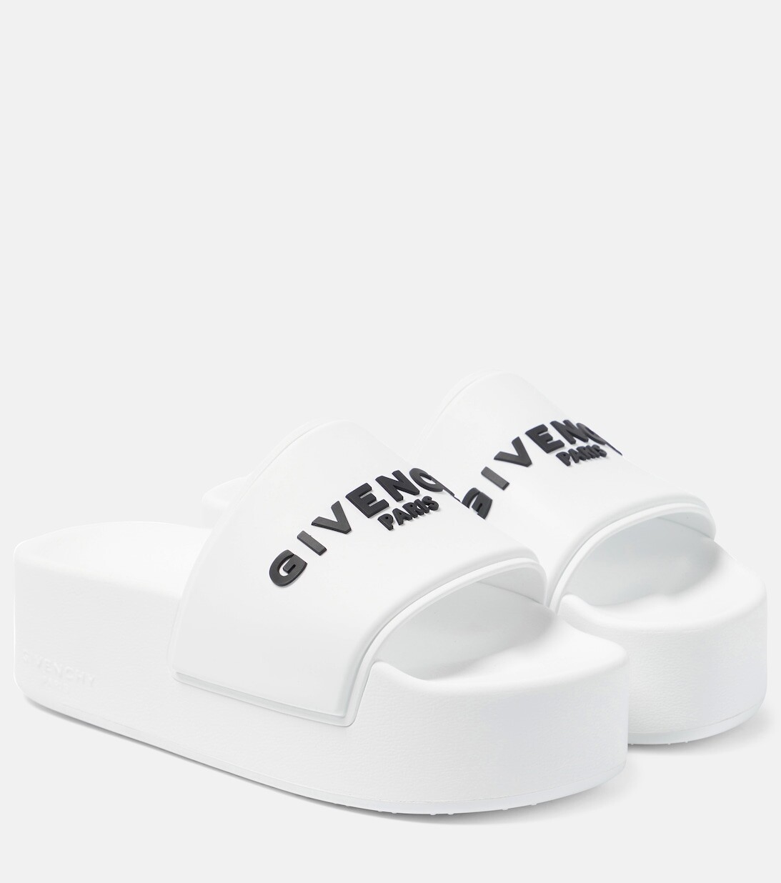 

Резиновые шлепанцы на платформе с логотипом Givenchy, белый