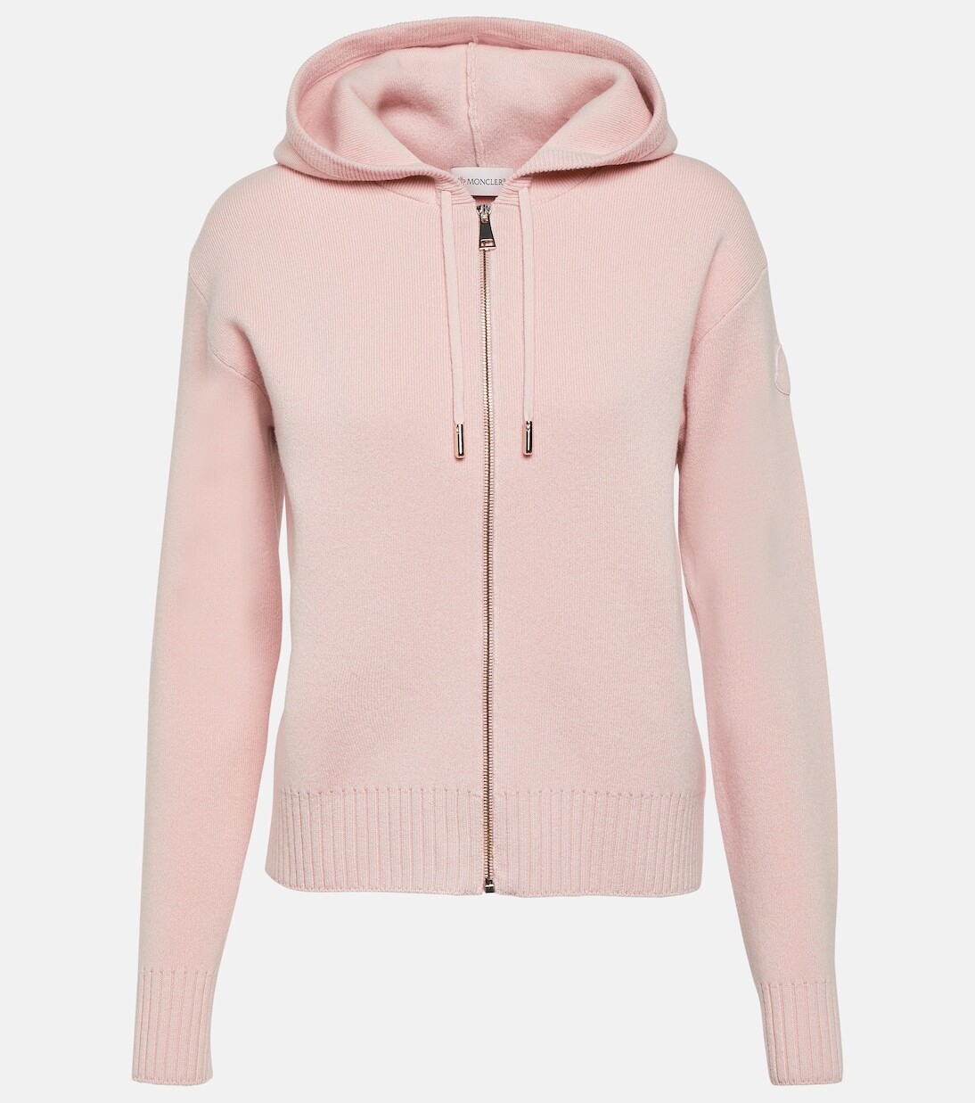 

Толстовка из шерсти и кашемира с логотипом Moncler, розовый
