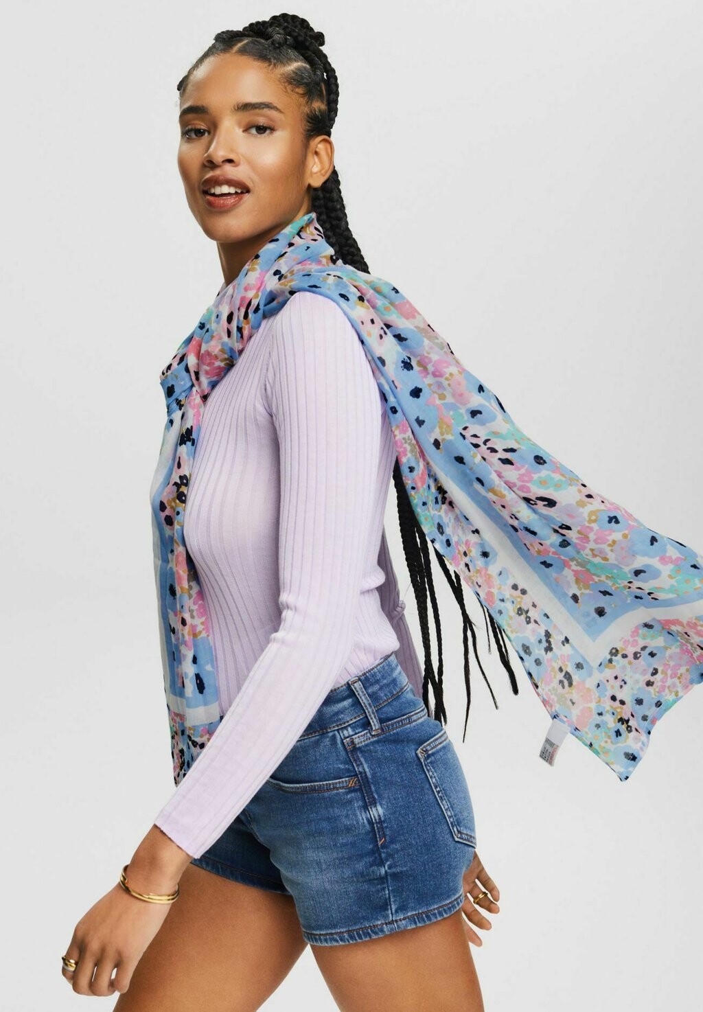 

Шарф LEICHTER MIT PRINT Esprit, цвет light blue