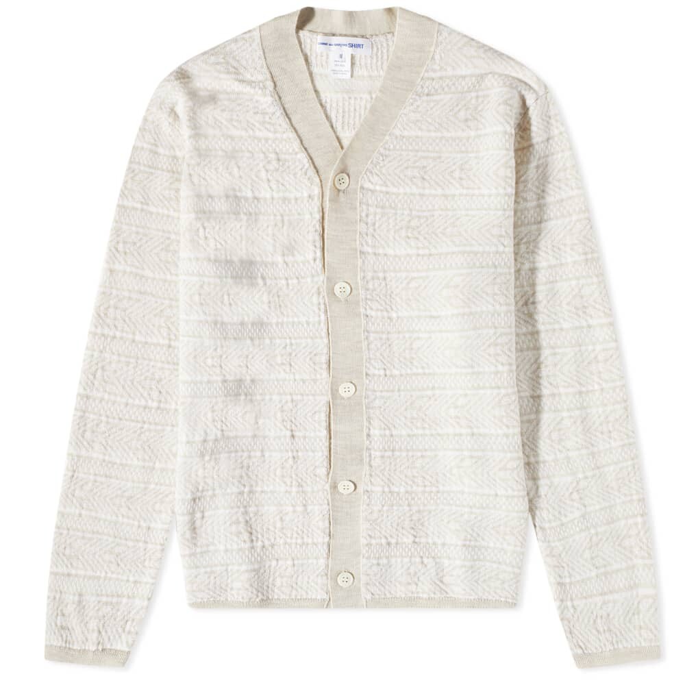

Comme des Garçons Shirt Жаккардовый кардиган, бежевый
