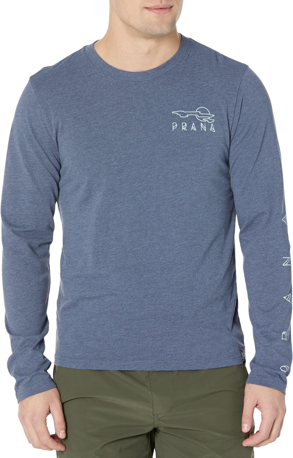 

Футболка Prana Owens Valley Long Sleeve Tee Standard Fit, цвет Denim Heather