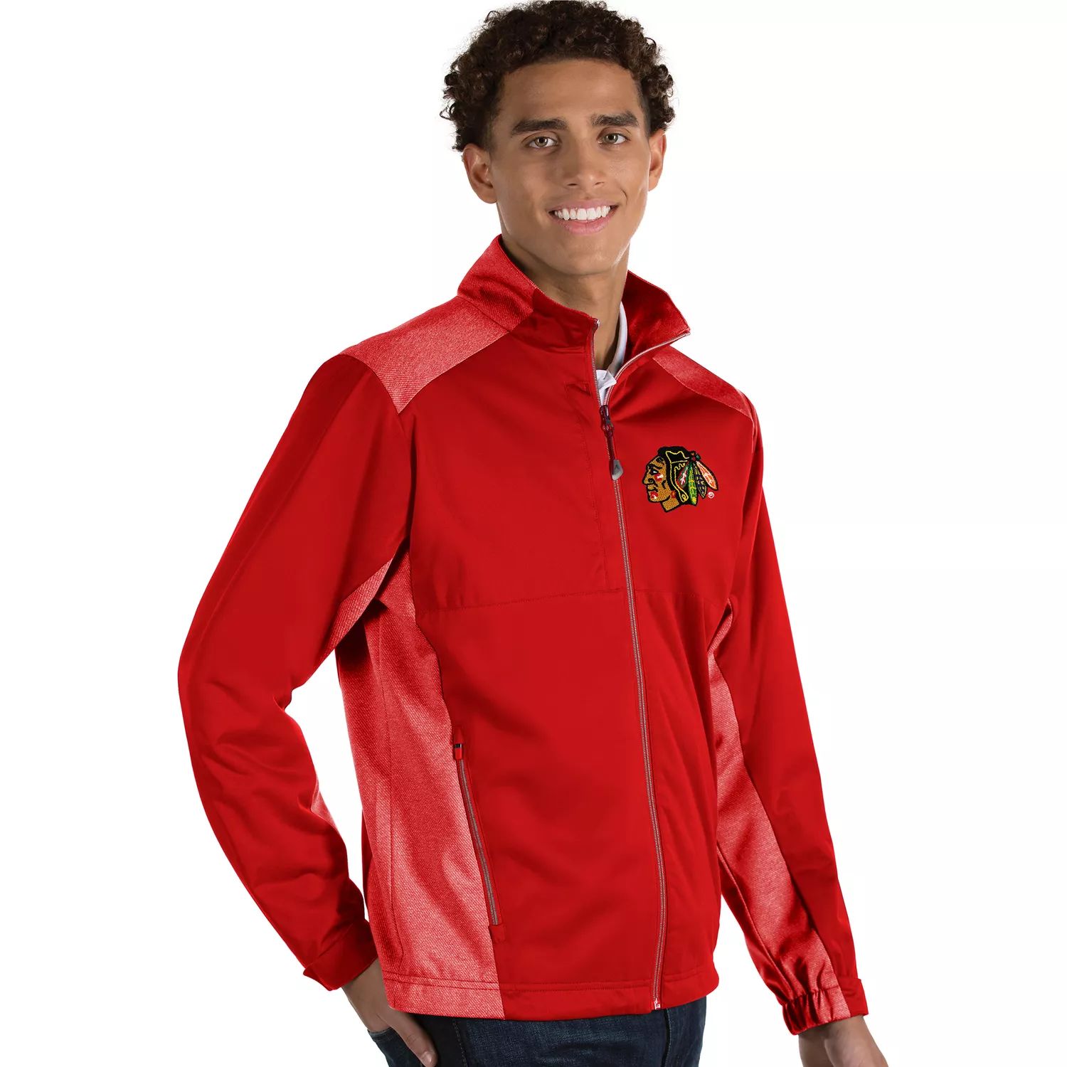 цена Мужская куртка на молнии Antigua Revolve Chicago Blackhawks