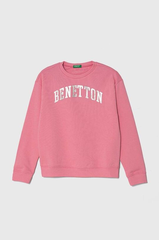 

United Colors of Benetton Детская хлопковая толстовка, розовый