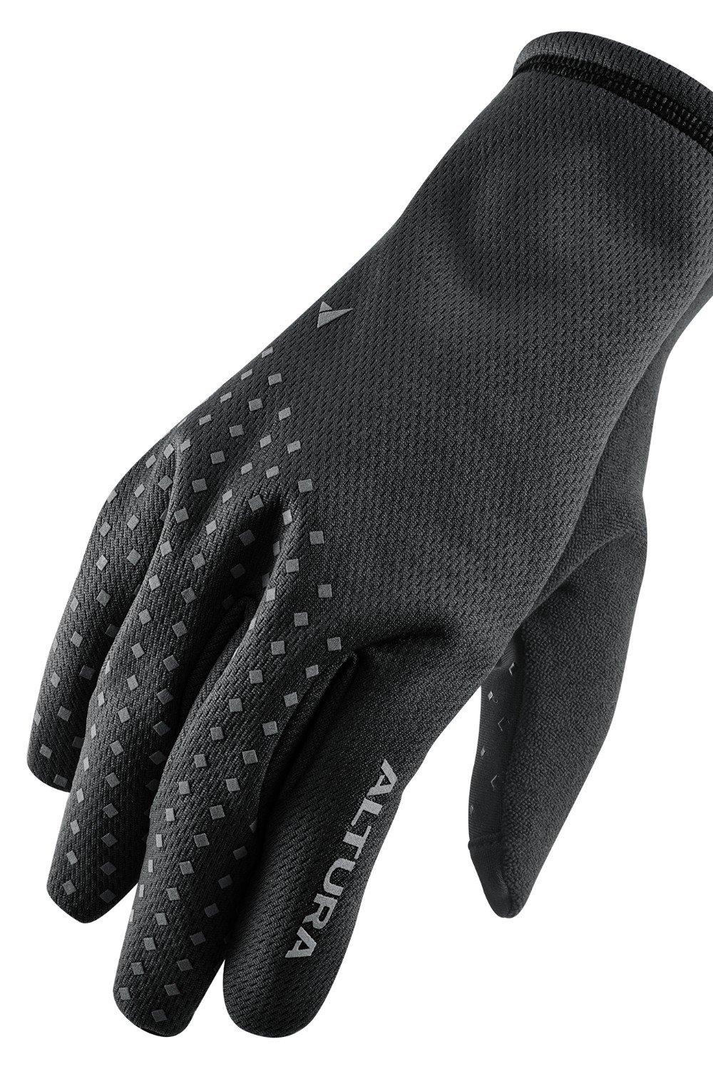 Ветрозащитные флисовые велосипедные перчатки Nightvision Altura, черный