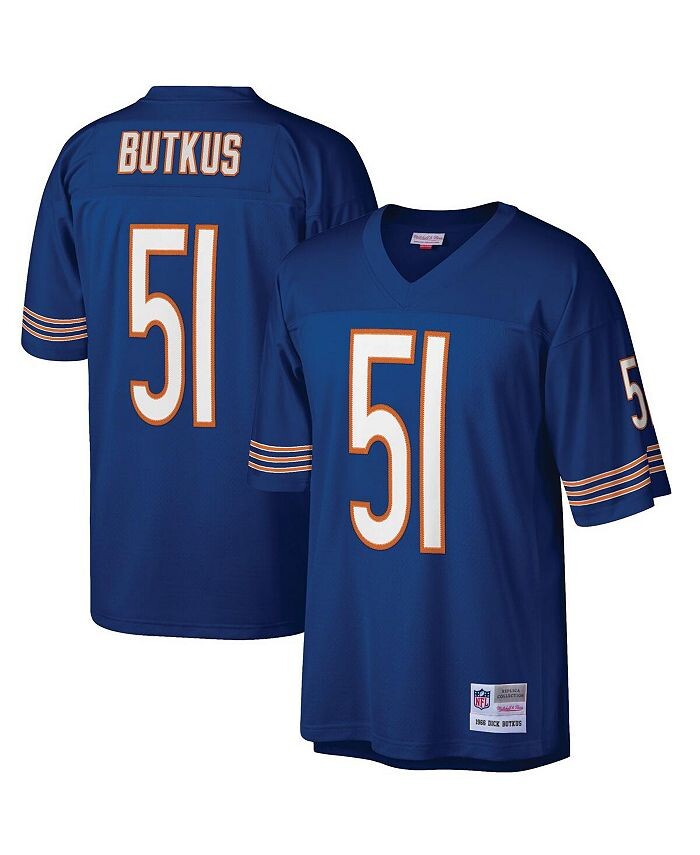 

Мужская футболка темно-синего цвета Dick Butkus Chicago Bears для пенсионеров Legacy Replica Mitchell & Ness, синий