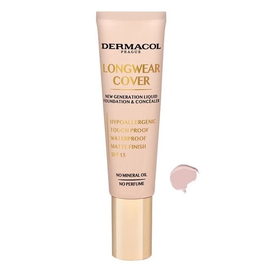 

Тональный крем для лица и консилер 02 Fair, 30 мл Dermacol, Longwear Cover