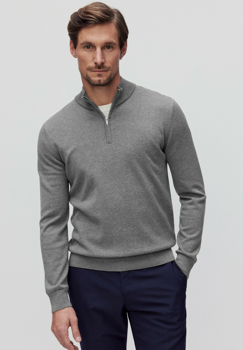 

Джемпер MENTON HALF ZIP Bläck, серый