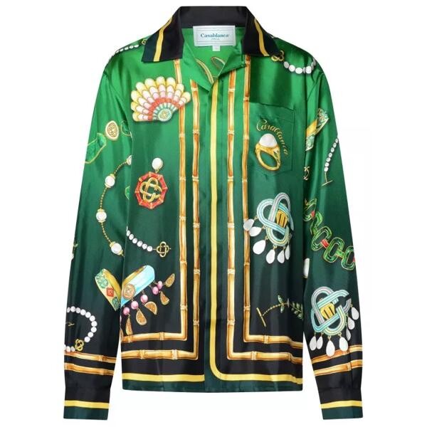 

Футболка silk shirt Casablanca, зеленый