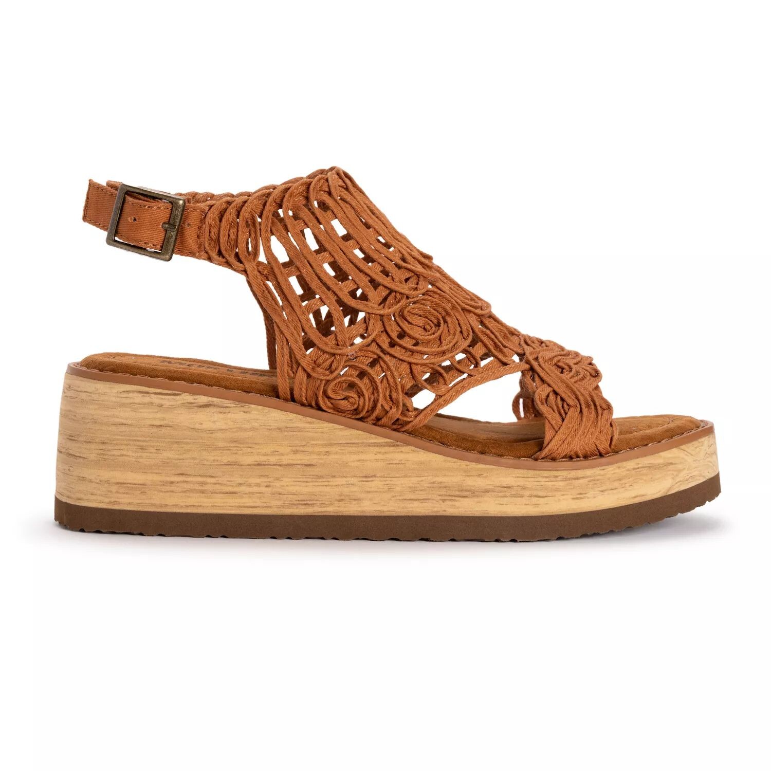 

MUK LUKS Женские босоножки на танкетке Flying High MUK LUKS, коричневый