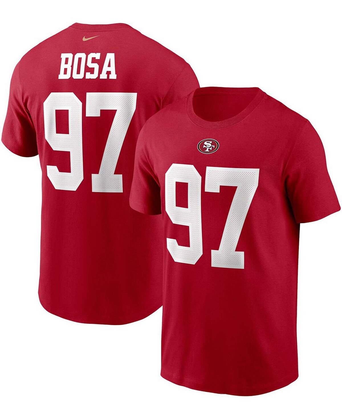 

Мужская футболка Nick Bosa Scarlet San Francisco 49ers с именем и номером Nike