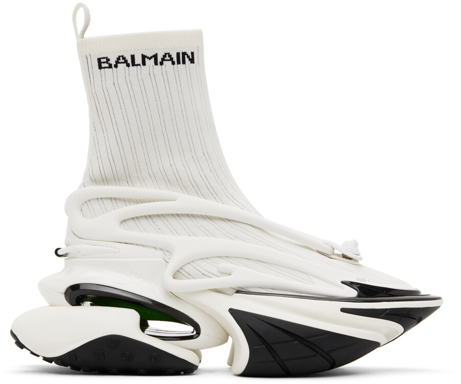 

Balmain Белые кроссовки с единорогом
