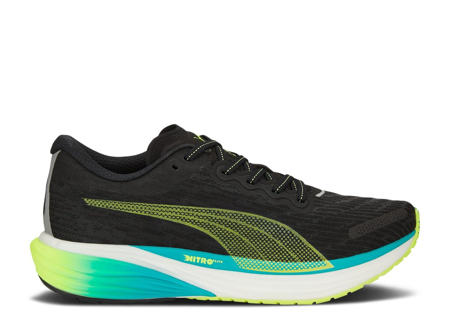 

Кроссовки Puma Deviate Nitro 2 'Black Deep Aqua Lime', черный