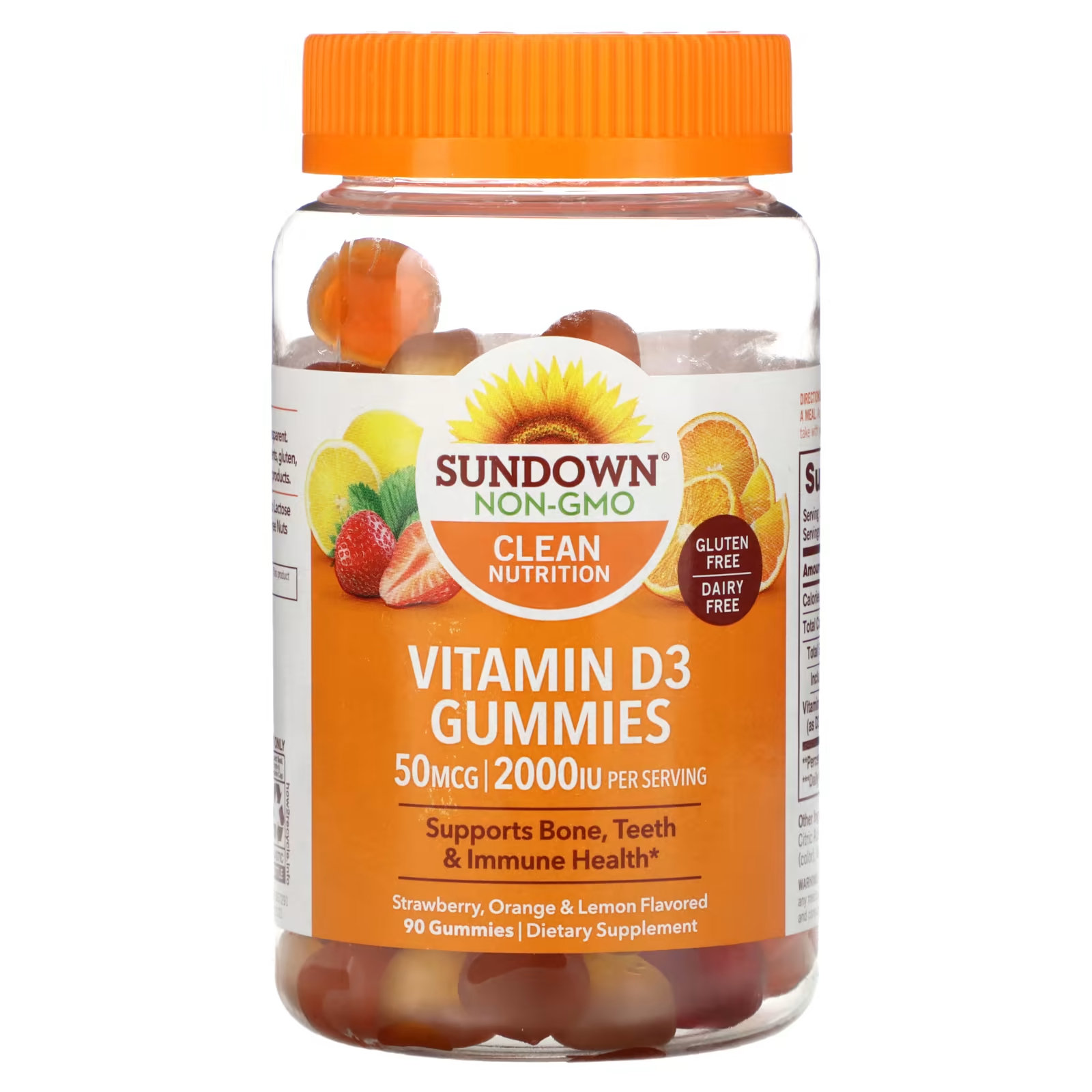 Жевательные конфеты Sundown Naturals с витамином D3, 90 таблеток sundown naturals калий из нескольких источников 90 таблеток